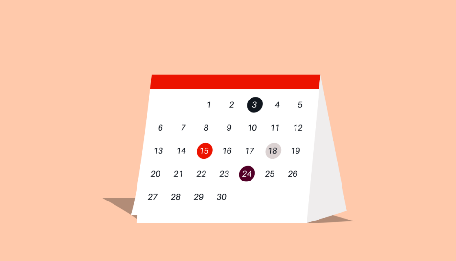 Graphic of a calendar
