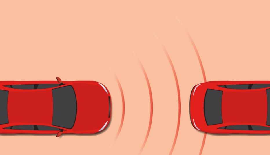 A car using radar to prevent following to close