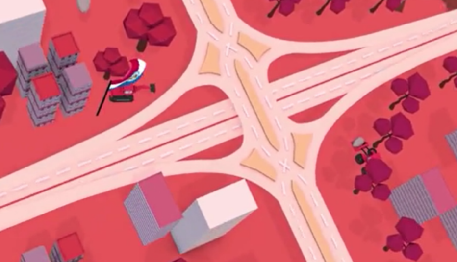 Graphic of a highway intersection