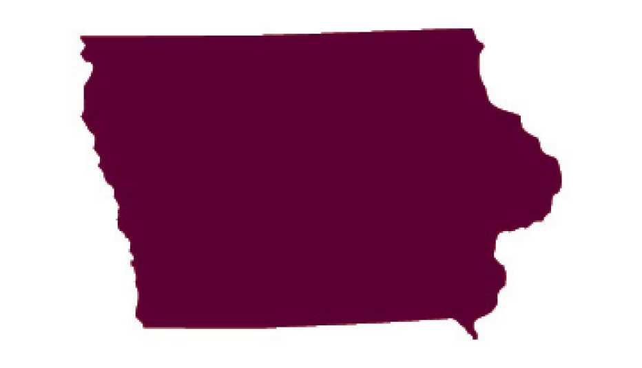 Image of the state of Iowa