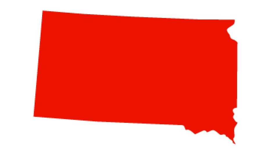 Image of the state of South Dakota