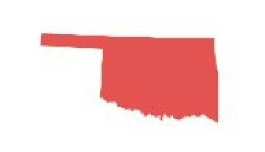 Image of the state of Oklahoma 
