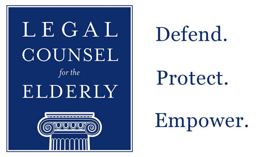 lce logo legal counsel for the elderly. defend, protect, empower