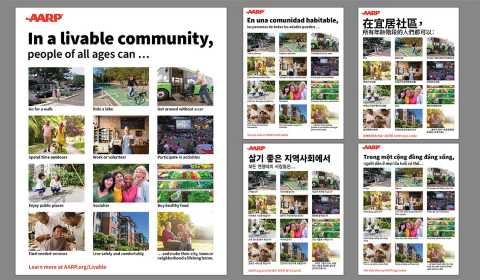 The poster is shown in English, Spanish, Chinese, Korean and Vietnamese