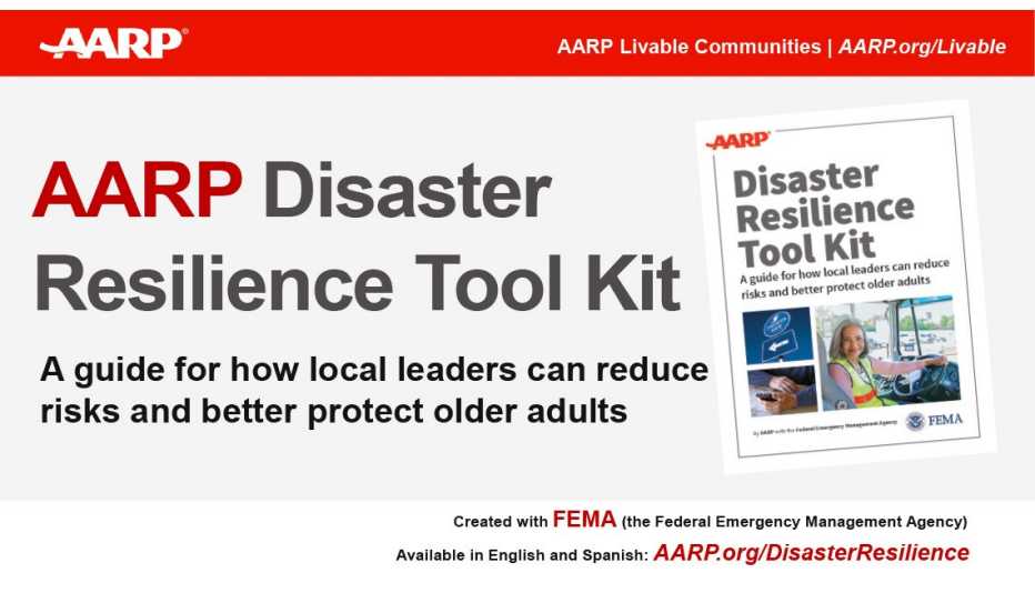 Slide 1 of the AARP Disaster Resilience Tool Kit Presentation Slideshow Slide 1 of the AARP Disaster Resilience Tool Kit Presentation Slideshow