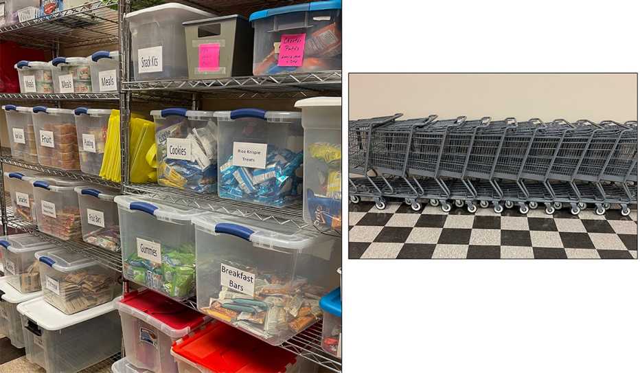 Buying Shelving and Shopping Carts to Help Feed Dora, Alabama 