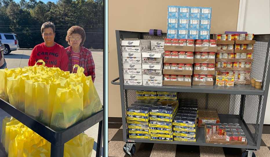 Buying Shelving and Shopping Carts to Help Feed Dora, Alabama 