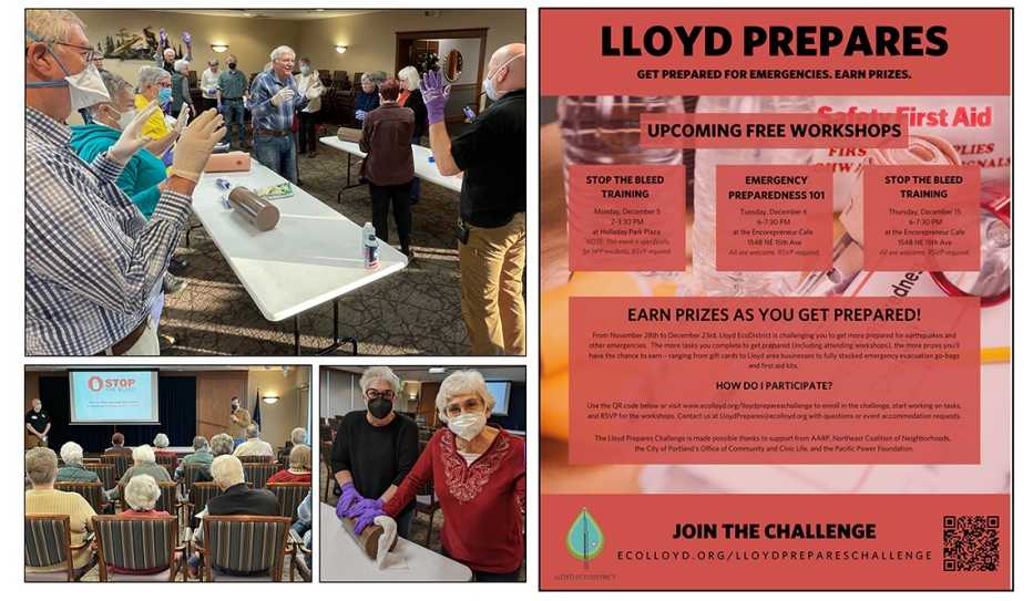 Four photos from a Lloyd Prepares workshop