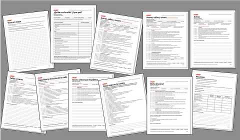 Hojas de trabajo para auditorias peatonales