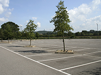 An empty parking lot