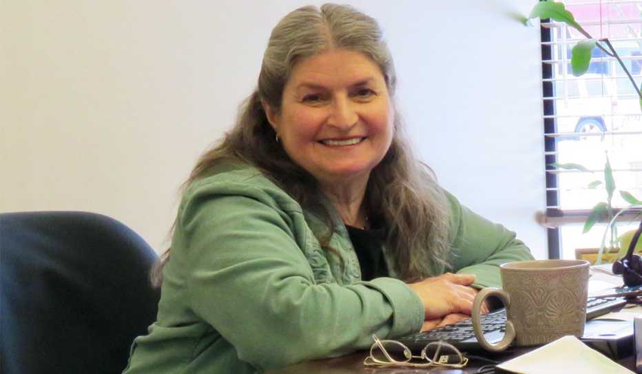 ITN America founder Katherine Freund at her desk ITN America founder Katherine Freund at her desk
