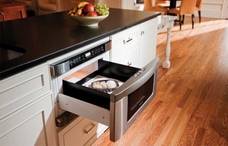 A drawer-style microwave.