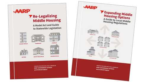 Covers of two publications: Re-Legalizing Middle Housing and Expanding Middle Housing Options