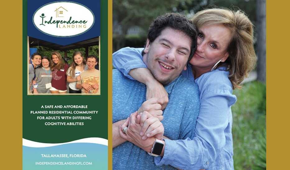 Brochure for Independence Landing and parent Allison Tant and her son Brochure for Independence Landing and parent Allison Tant and her son