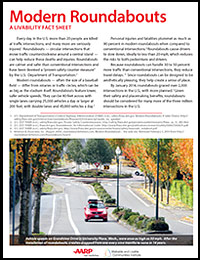 Modern Roundabouts: A Livability Fact Sheet