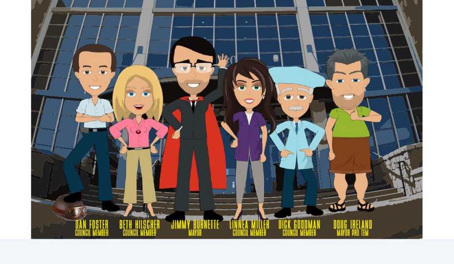 A scene from the comic book annual report by the City of Suwanee, Georgia