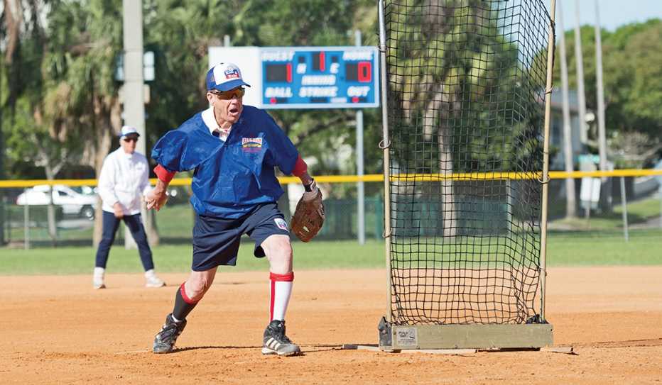 A pitcher at a Kids and Kubs softball game