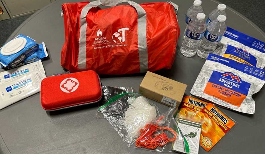 Items included in the emergency kits distributed to older adults in Allegany County. 