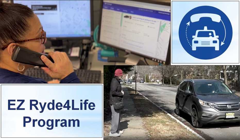 Image of a transportation dispatcher and an older women using the EZ Ryde4Life program Image of a transportation dispatcher and an older women using the EZ Ryde4Life program