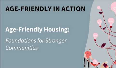 Title screen from the AARP video Age-Friendly Housing: Foundations for Stronger Communities