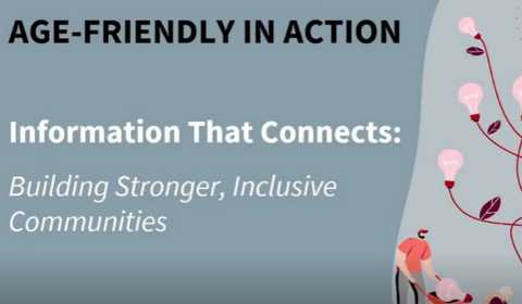 Title screen from the AARP video Information That Connects: Building Stronger, Inclusive Communities