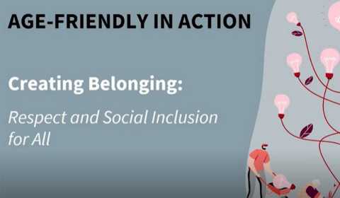 Title screen from the AARP video Creating Belonging: Respect and Social Inclusion for All