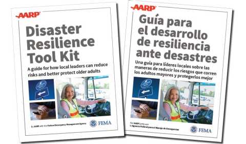AARP Disaster Resilience Tool Kit covers in English and Spanish