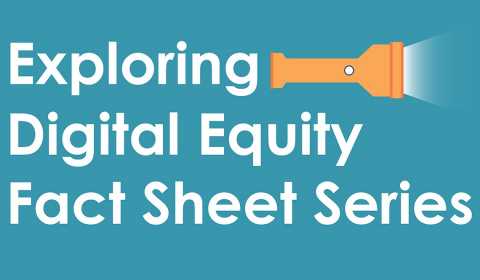 Logo for the Exploring Digital Equity Fact Sheet Series