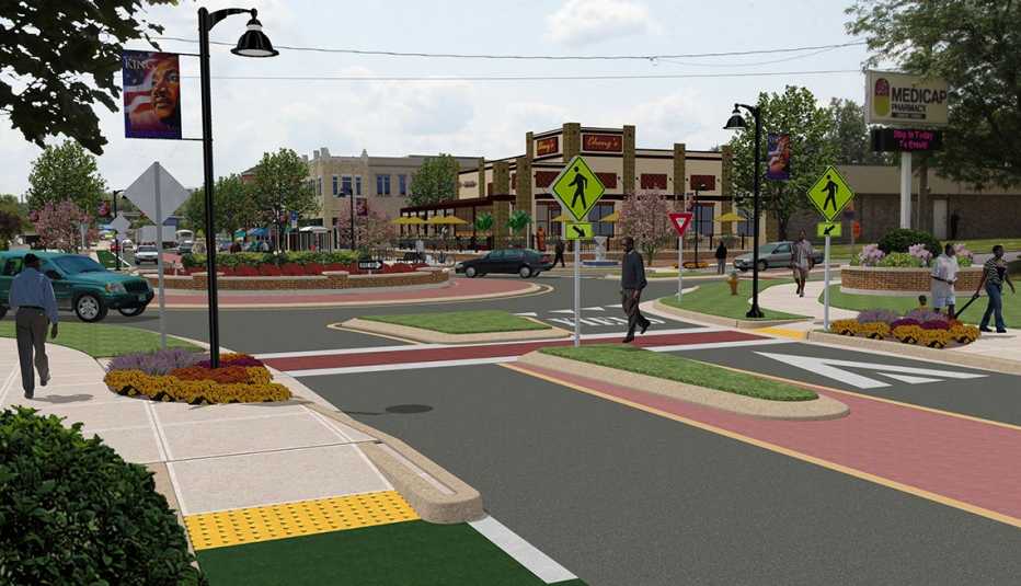 Modern And Mini Roundabouts, Rendered Drawing, Mid Range Community Projects, Livable Communities Modern And Mini Roundabouts, Rendered Drawing, Mid Range Community Projects, Livable Communities