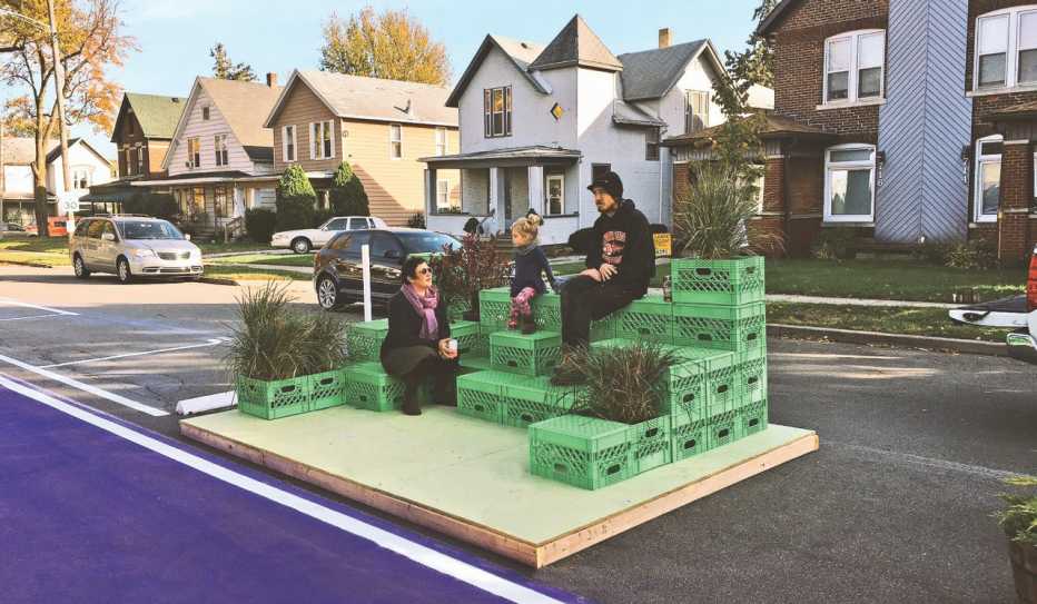 Family with Milk Crate Parklet Family with Milk Crate Parklet