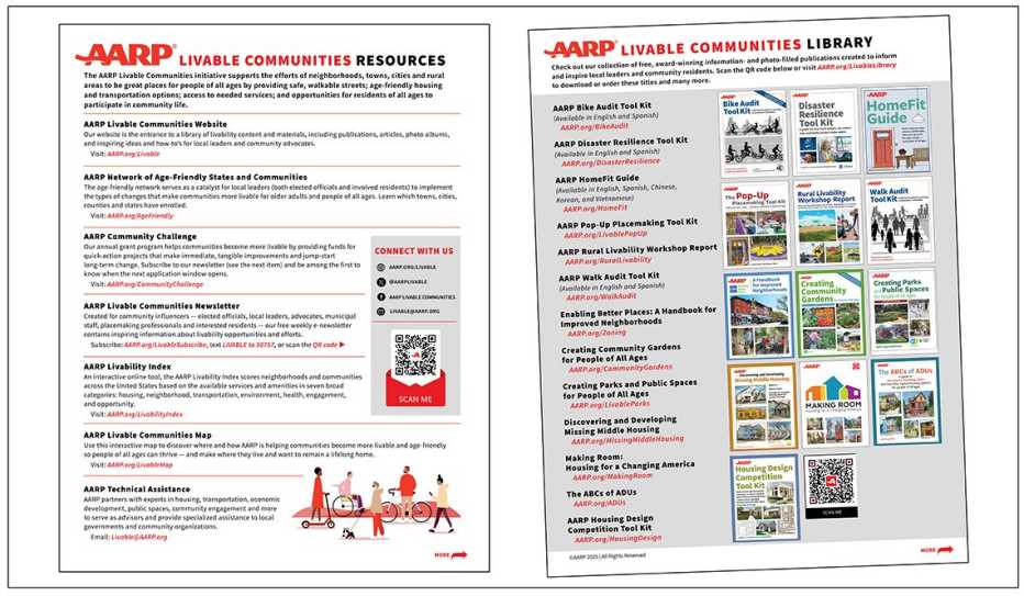 AARP Livable Communities Resources and Publications handout AARP Livable Communities Resources and Publications handout