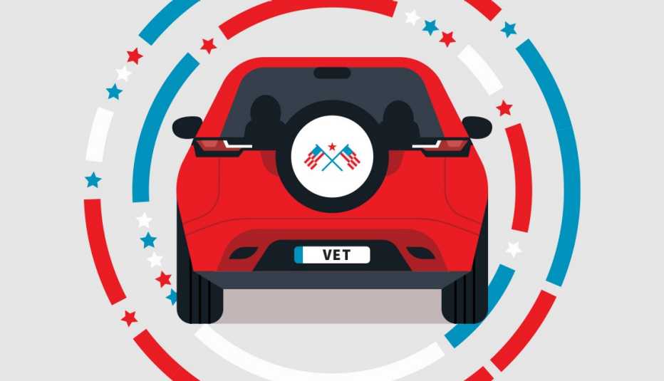 Graphic of the back of a SUV