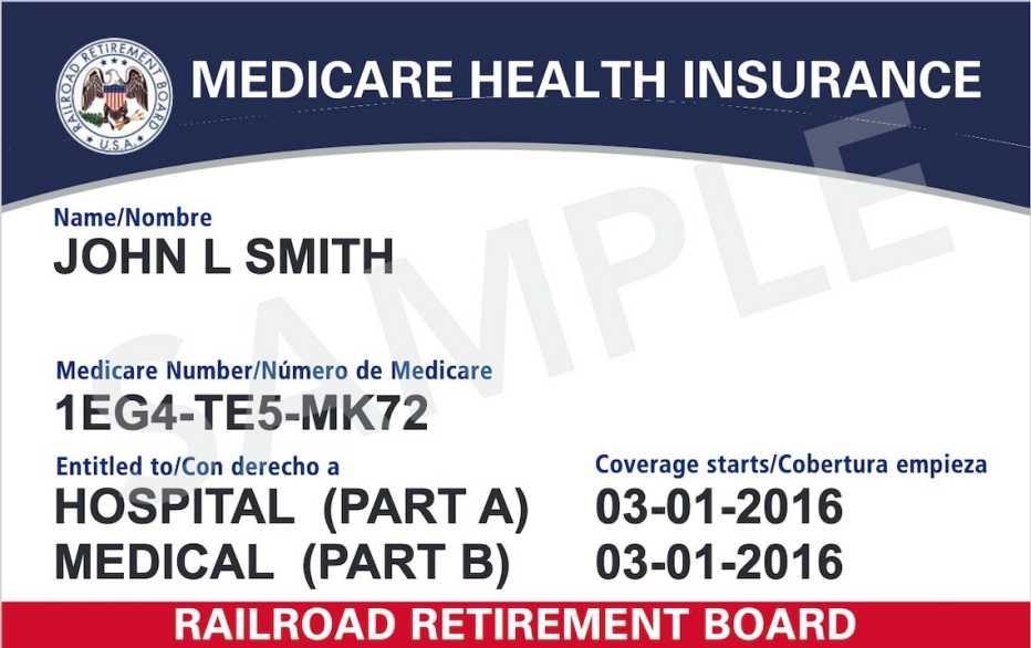 medicare railroad insurance benefits card