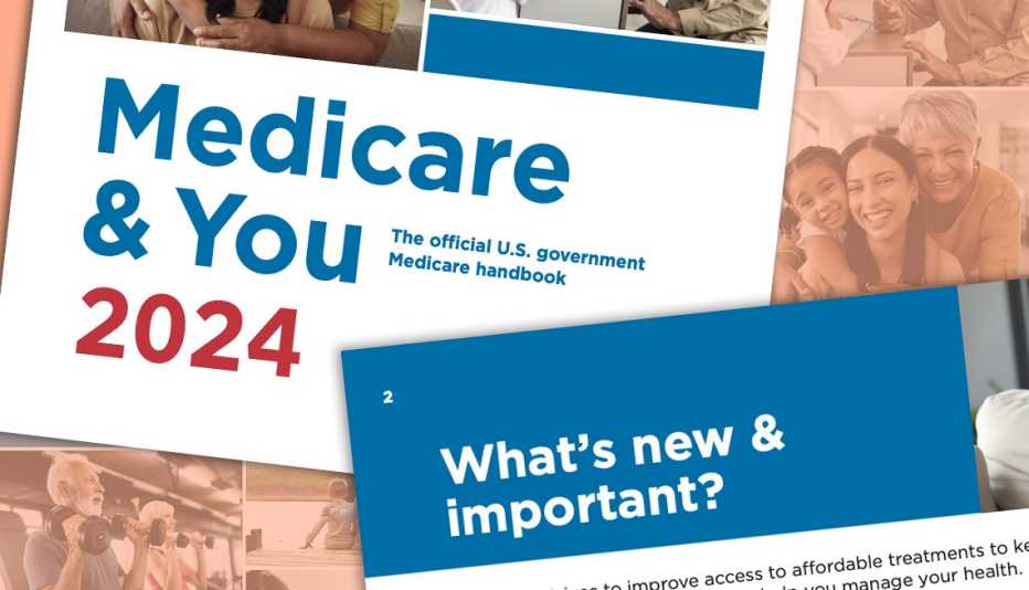 collage of  2024 medicare handbook