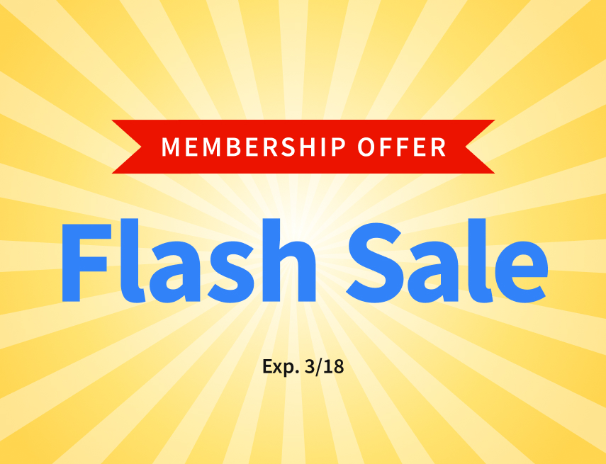 $11 per year with a 5-year membership sale on yellow gradient background with light rays