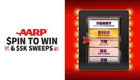 image for the Spin to Win and $5K Sweepstakes showing the Instant Win prize wheel
