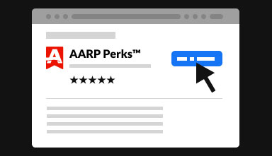 Step 1: Visit Browser/App Store illustration of computer screen showing a black arrow clicking on a blue box to download the extension