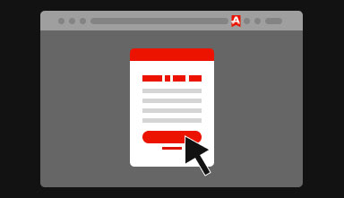 Step 3: Log In and Start Browsing black arrow on computer screen clicking on red button of browser extension