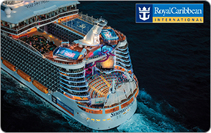 Redeem Your Points for a $500 Royal Caribbean Gift Card image of a digital Royal Caribbean gift card