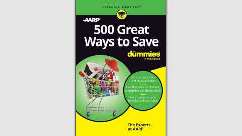 full shopping cart on book cover