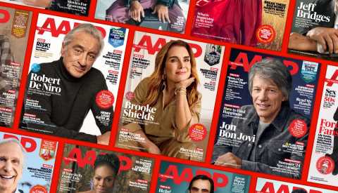 a collage of multiple a a r p magazine covers