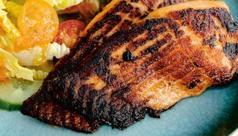 seared carrot ginger salmon