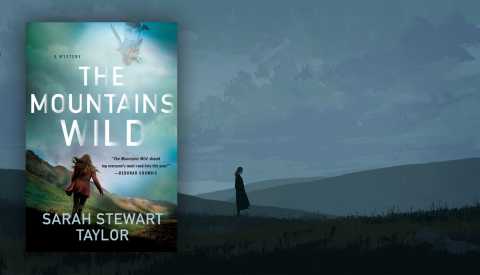 The Mountains Wild book cover and sombre illustration of lone woman on a beach