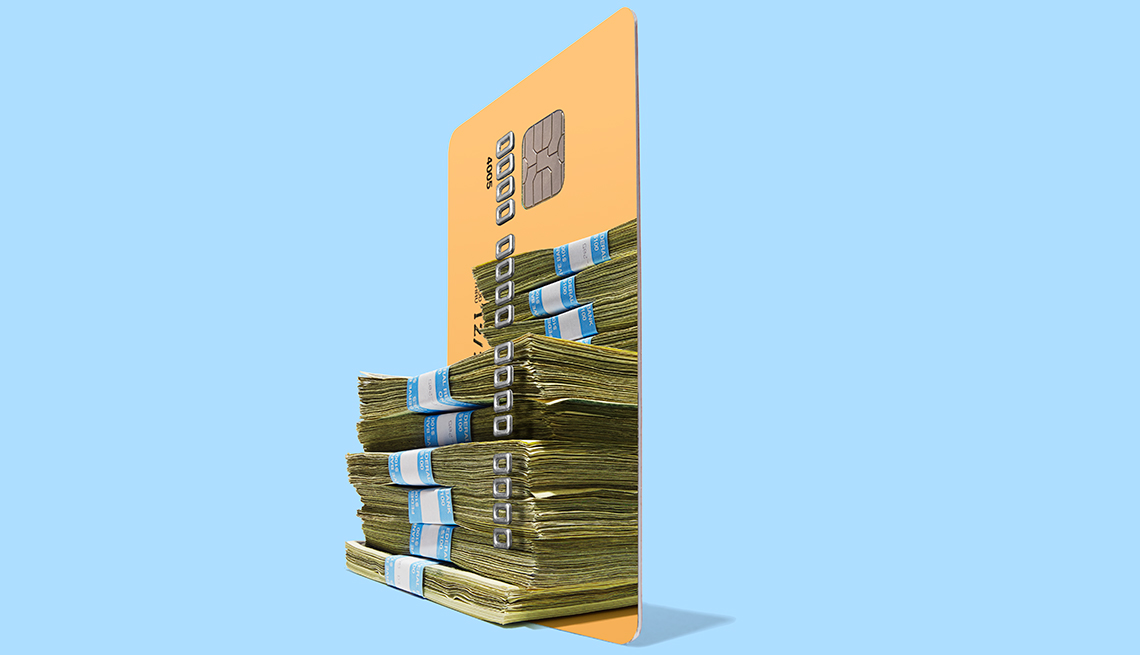 credit card and money