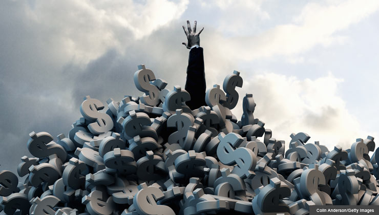 debt challenge settlement vs management hand struggling
