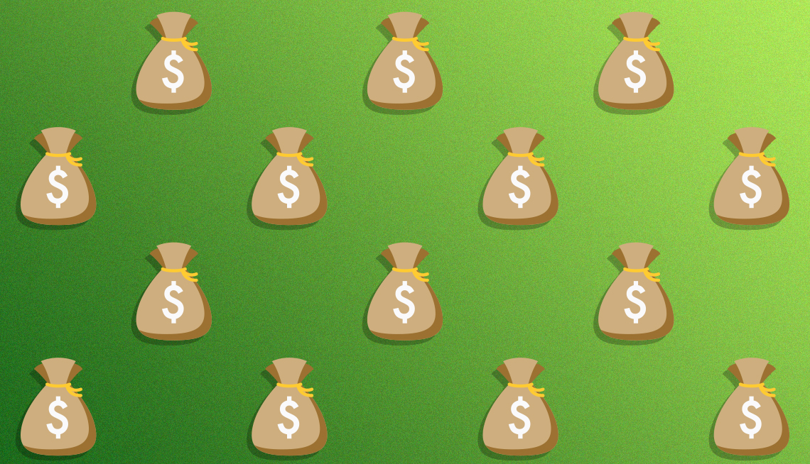 pattern of money bags