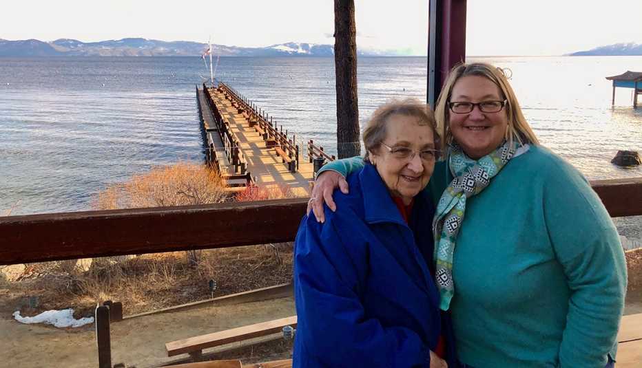 Kim Seney and her mother Joann near Taos