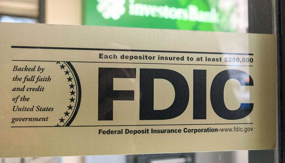 Bank FDIC sign Bank FDIC sign