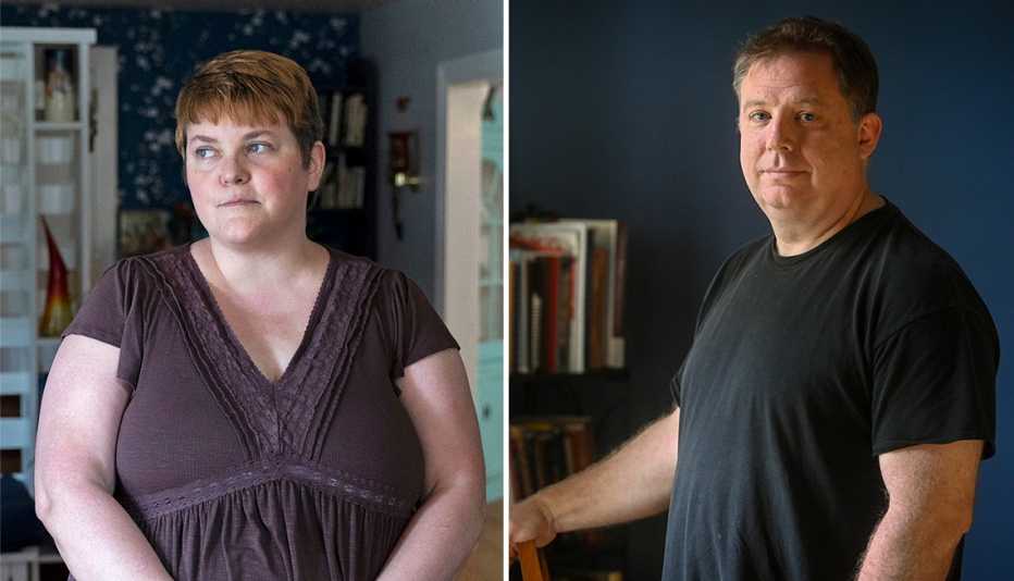 gretchen elhassani on left and separate image of mike cundall on right