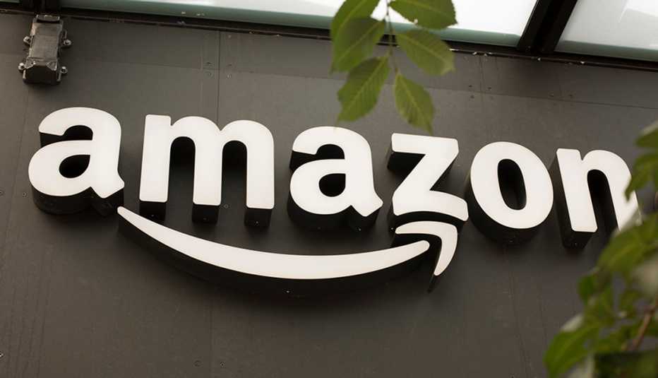  A portion of the sign advertising Amazon Go
